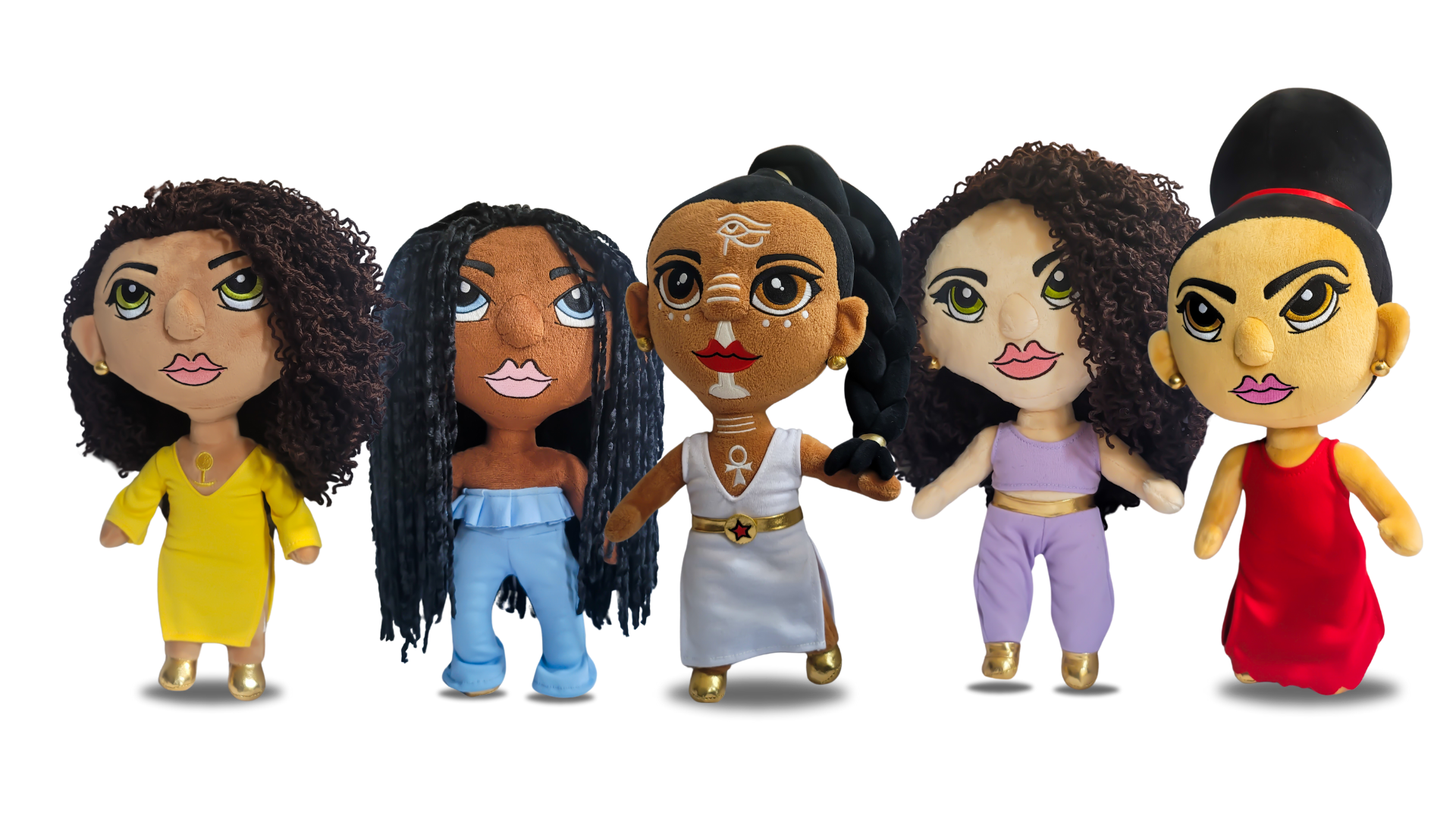 Load video: Afrocentric Plush Soft Doll Collection— Afro Goddess Warriors